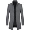 Allthemen Cappotto Media Lunghezza Lana Uomo Invernale Paltò Caldo | Soprabito Slim,Colletto Alto Classico,3 Bottoni,Antivento Termico,2 Tasche,Maniche Lunghe,Business Casual,Paltò Per Esterni