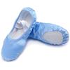 SEAUR Scarpe da balletto da bambina, con paillettes/raso, suola in pelle, scarpe da danza per bambini, 23-35 EU, C01# raso blu, 35