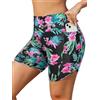 SHEKINI Costume da bagno da donna a vita alta veloce asciutto pantaloncini da spiaggia per le donne