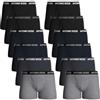 ANTONIO ROSSI Confezione da 6/12 boxer da uomo con apertura aperta, boxer aderenti, in cotone super morbido, senza etichette pruriginose, traspiranti, traspiranti e traspiranti, Scuro assortiti