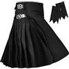 H Highland Redstone Kilt for Men - Gonna Scozzese Tradizionale Scozzese in Lana acrilica da Uomo, 4,5 m