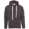 PAYPER Atlanta+ Felpa con Cappuccio da Uomo Misto Cotone Tasche a Marsupio Manica Raglan Polsini Vita in Costina Taglie Forti Nero