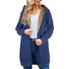 RITOSTA Felpa con Cappuccio Donna Lunga in Pile con Zip e Tasche per Invernale - Manica Lunga Cappotto