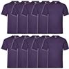 Fruit of the Loom Confezione da 10 magliette Valueweight, taglie S - 5XL, in diversi colori, viola., 3XL