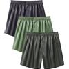 Jveyvth Boxer da Uomo, Boxer da Uomo in Raso, Elastico in Vita, Biancheria Intima, Pantaloni del Pigiama, Chiusura con Bottoni