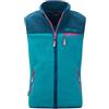 Trollkids Gilet in pile per bambini Hemsedal, turchese scuro/blu Madeira/bacca brillante, 146-152