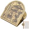 CRASPIRE Cancelleria Viaggiatori Taccuino Clip Penna Matita Vintage Diario Metallo Fermalibri Ottone Decorativo Porta Pagina Raccoglitore Morsetto Porta File Segnalibro per Planner TN Viaggio Arte
