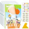 Shyllin 10 Pezzi Coprilibri Trasparenti A4, Shyllin Pellicola Adesiva per Libri con 24 Adesivi, Materiale Scolastico, Copertine Quaderni A4 Trasparenti, per Studenti (Trasparente, Satinato)