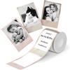NIIMBOT Etichette adesive di carta fotografica per B1Pro, B2Pro, B21Pro | 50 x 80 mm, 100 etichette/rotolo, stampa chiara, 300 dpi, ideale per progetti fai da te, regali (bianco)