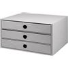 Rössler - S.O.H.O. Cassettiera a 3 cassetti A4 34 x 25 x 19 cm Stone