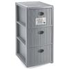 Stefanplast Cassettiera Elegance Slim Salvaspazio 3 Stone grey 30x40x60h di Stefanplast