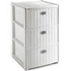 Stefanplast Cassettiera Elegance 3 casseti Bianco 40x40x60h di Stefanplast