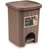 Stefanplast Mini Pattumiera da bagno Elegance 20,5x20,5x28cm Tortora di Stefanplast