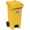 Stefanplast Bidone Carrellato con Ruote e Pedale 54x49x94cm 120Lt Giallo di Stefanplast