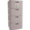 Stefanplast Cassettiera Domus 4 Cassetti Dust Greige di Stefanplast