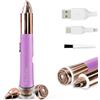 iMusthav Rasoio e trimmer viso donna - oro 18k, LED | 2 in 1: punta a matita per sopracciglia + testa galleggiante viso. Ricaricabile USB-C, portatile, morbido per pelli sensibili