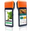 SN Palmare Android 13 H10S Nero/Arancio (3GB/32GB) - Stampante Termica 58mm e Fotocamera 5MP con Supporto Lettura Barcode 1D/2D