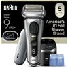 Braun Serie 9 PRO+ 9577cc Rasoio elettrico da uomo, 5 elementi Pro e rasoio di precisione per capelli lunghi, Centro SmartCare 6in1, PowerCase ricarica mobile, Wet & Dry