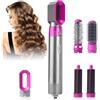 Journeyside Spazzola ad Aria Calda 5 in 1,1000W Spazzola Asciugacapelli | Hot Hair Airstyler Set con 3 Temperature, Spazzola Modellante Ad Aria per Capelli Ricci,Volumizzante,Lisciante,Asciugare 02