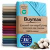 Buymax® Lenzuolo con Angoli per Topper Matrimoniale King Size 200x200 cm - 100% Cotone Jersey, Turchese, per Materassi fino a 12 cm di Altezza