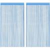 vidaXL Tende a Filo 2 pz Azzurro 140x250 cm, Tenda a Frange, Tenda a Tasca con Asta, divisorio, Tenda a Corda per Porte, Tenda a Filo