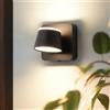 Pasoar 6W LED Interno Moderno Bianco Caldo Scala Hoas Illuminazione IP44 Lampade da Ingresso per Soggiorno Camera da letto Ingresso Lampada Da Parete Alluminio Nero con 350 ° Pannello Girevole