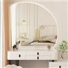 YFZNWHX Specchio Semicircolare Asimmetrico, Specchio Da Bagno A LED, Specchio Da Parete Moderno Senza Cornice, Specchio For Il Trucco Dimmerabile Intelligente, Regolabile 3000K/4000K/6000K ( Color : Left cut