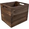 Creative Deco Cassetta Marrone Venge per Kallax, 33 x 37 x 33 cm | Finitura marrone Venge, con maniglie, compatibile con scaffali Kallax, cubo portaoggetti salvaspazio