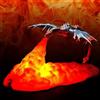 BomKra Lampada notturna a forma di drago di fuoco, con stampa 3D, lampada lavica, lampada a LED ricaricabile tramite USB, regalo di Natale per bambini, adulti, ragazzi e ragazze, per camera da letto (drago