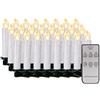 Forever Speed 20/30/40/50/60 candele a LED senza fili, dimmerabili, candele di Natale senza fiamma, per albero di Natale, matrimoni, compleanni, feste (custodia bianca, 20 pezzi)