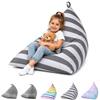 BOYIFEIJIE Pouf per bambini, per riporre peluche, senza imbottitura, grande contenitore per peluche, coperte e vestiti, morbido pouf per la casa