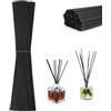 YNOYMO Bacchette profumate lunghe di colore nero, 40 cm x 4 mm, bastoncini lunghi per profumo, 80 pezzi, bastoncini profumati per ambienti (40 mm x 4 mm)