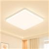 EASY EAGLE Plafoniera LED Soffitto 48W, 3000K 4800LM Lampada Soffitto Ø30CM | Luce Bianca Calda Quadrata Lampadario LED Soffitto Moderna per Bagno Cucina Soggiorno Camera da Letto Balcone Corridoio