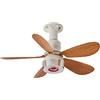 Hotainoys Ventilatori da soffitto con luci e telecomando, Ventilatori da soffitto a LED dimmerabili con altoparlante, sincronizzazione musicale RGB, 3 velocità, silenzioso, marrone, con luci LED e telecomando