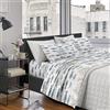 IlGruppone Completo Letto Lenzuola Matrimoniale,100% Cotone, Set Letto, Lenzuolo sopra, sotto e Federe 2 Piazze - Pesci Beige