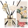 Airkeep Profumatore per Ambienti 150ml, Clean Linen Reed Diffuser Set, Rose Diffusore Profumo Ambiente, Diffusore di Fragranze per Bagno, Appartamento