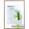 Feihorrm Cornice portafoto, Fotocornice in quercia, con vetro temperato, per foto 50x70 cm senza passepartout o foto 39x49 cm con passepartout, Fotocornice in legno massello (Marrone scuro, 50x70 cm