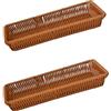 RT&BS Cestini Vimini per Posate, Piccolo Cestino da Tavola in Vimini per il Pane, Cesto Portaposate Intrecciato a Mano Riutilizzabile per Coltelli, Forchette, Cucchiai, Bacchette (2pz, rettangolo)