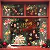 Tanlaby 9 Fogli Sticker Natalizi per Finestre Adesivi Agrifoglio Merry Christmas Vetrofanie Natalizie Finestra Vetrine Porte in Vetro