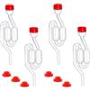 Lvjkes 4 Pezzi Gorgogliatore Set, 6 Tappi in Silicone con Foro da 10 mm