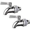 GERUI 2 distributori di bevande, rubinetto di ricambio in acciaio inox 304, rubinetto di ricambio per bevande fredde e calde, per botti di birra, vetro, fontane (16 mm) (stile B, 2 pezzi)