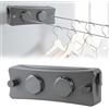 BlyeMichdi Stendibiancheria Retrattile, 2 x 5,1M Acciaio Inossidabile Corda da Bucato Riavvolgibile, Filo Stendibiancheria per Esterno Può Sopportare 22Kg, Stendino da Parete per Interni/Esterni