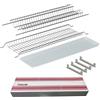 Fhuller Scolapiatti Incasso Filo Acciaio Inox (NO Cromato o Verniciato Grigio) Per PENSILE 90 INTERNO 86,4 Misura Scolapiatti 85,6-701/90 XP2 Griglia Portapiatti+Bicchieri + 4 Staffe + Vaschetta