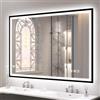 S'bagno Bluetooth Specchio Bagno con Luce 100x70cm, Telaio in Ferro