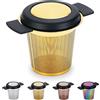 Kyraton Filtro a Rete Per Infusore Per Tè In Acciaio Inossidabile, Filtri Maglia Fine Per Infusore Per Tè e Caffè Con Grande Capacità e Doppi Manici Di Dimensioni Perfette. (Oro)