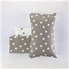 COGAL Completo Letto Cotone Fantasia Pois, Set Lenzuola Singolo 1 Piazza con Lenzuolo Sopra Sotto e Federa, Stone, Morbido e Traspirante Made in Italy