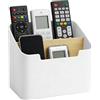 JYYWTSI Supporto per Telecomando da Scrivania, Organizer in Legno con Scomparti, Grande, per Casa e Ufficio, Bianco