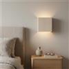 B·LED BARCELONA LED BARCELONA LED Applique da Parete Bianca in Cemento Quadrata G9 Up Down, Piccola Lampada da Parete Moderna Minimalista Stile Nordico per Soggiorno Camera da Letto Corridoio Hotel Interno
