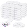 SJUNJIE 40 Piccolo in Plastica Trasparente 5,5 X 2 cm Mini Contenitori | Scatoline Plastica Piccole con Coperchio Incernierato per Riporre Gioielli E Anelli (5,5 X 5,5 X 2 cm)