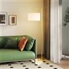 HOMCOM Lampada da Terra Arcuata in Acciaio 64x38x163.5 cm Bianco e Oro
